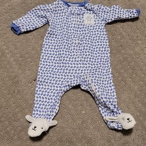 Bunny footie newborn baby